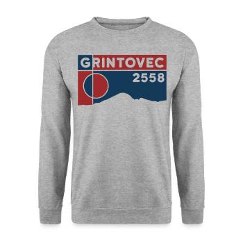 Grintovec Kranjska Gora Climbing Souvenir Hiking - Unisex Sweatshirt - salt & pepper - Front - Alina (178cm) & Michal (187cm)