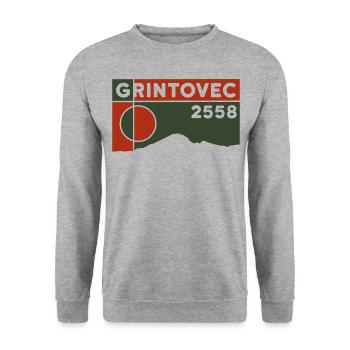 Grintovec Besteigen Wandern Kranjska Gora Andenken - Unisex Pullover - Weißgrau meliert - Vorne - Alina (178cm) & Michal (187cm)