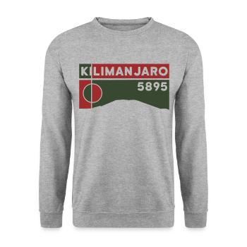 Kilimanjaro Trekking Kilimanjaro Tour Souvenir - Unisex Sweatshirt - salt & pepper - Front - Alina (178cm) & Michal (187cm)