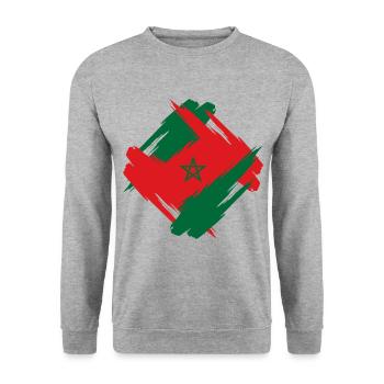 Design Morocco - Unisex Sweatshirt - salt & pepper - Front - Alina (178cm) & Michal (187cm)