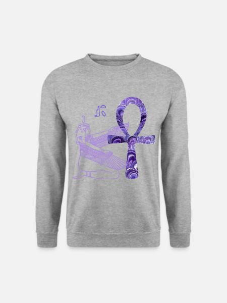 anch e 76 avec la déesse isis - Sweat-shirt Unisexe - gris chiné