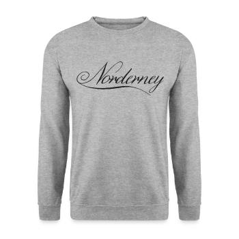 Norderney lettering black - Unisex Sweatshirt - salt & pepper - Front - Alina (178cm) & Michal (187cm)