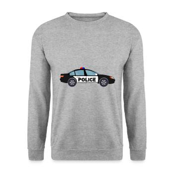 Voiture de police voiture de police pour enfants garçons - Sweat-shirt Unisexe - gris chiné - Devant - Alina (178cm) & Michal (187cm)