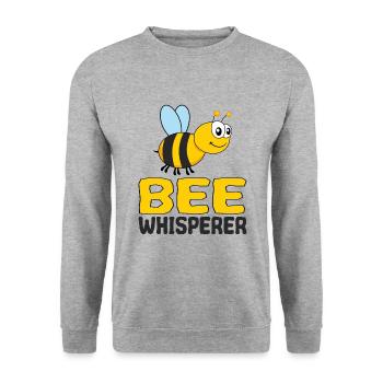 Bees Whisperer Bee Little comic for girls - Unisex Sweatshirt - salt & pepper - Front - Alina (178cm) & Michal (187cm)