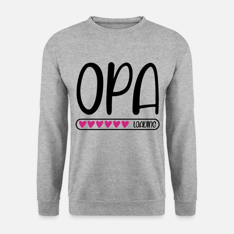 Opa loading - Unisex Pullover - Weißgrau meliert