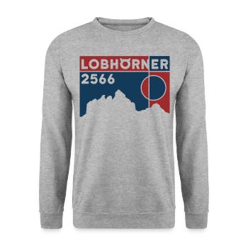 Lobhörner Hike Crossing Topo Ski Tour - Sweat-shirt Unisexe - gris chiné - Devant - Alina (178cm) & Michal (187cm)