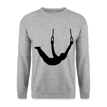 Inspiring ring gymnastics - powerful and elegant - Unisex Sweatshirt - salt & pepper - Front - Alina (178cm) & Michal (187cm)