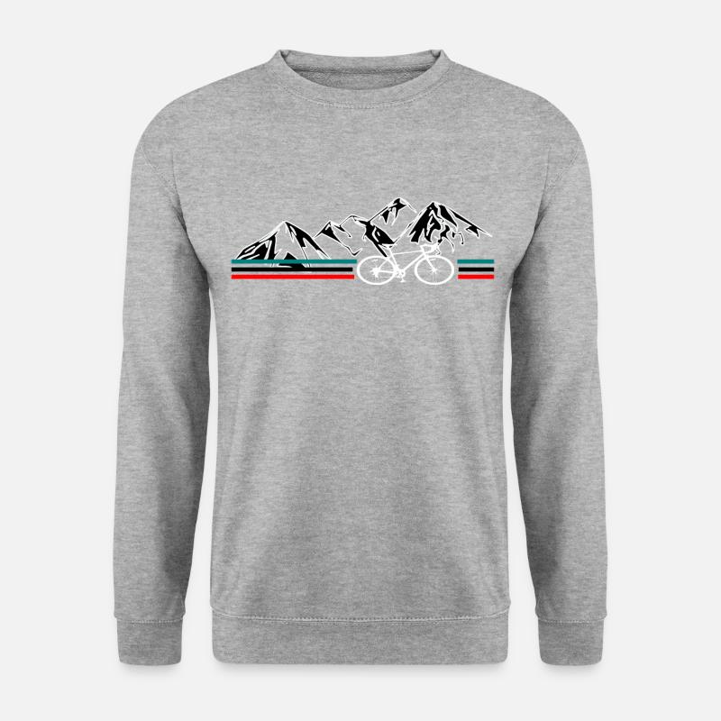 Rennrad Radsport Retro - Unisex Pullover - Weißgrau meliert