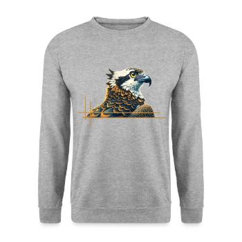 Magnificent falcon - Unisex Sweatshirt - salt & pepper - Front - Alina (178cm) & Michal (187cm)