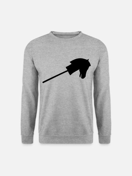 Riding a stick horse - Unisex Sweatshirt - salt & pepper