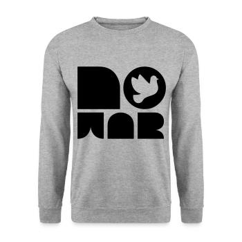 Chemise sans guerre - Sweat-shirt Unisexe - gris chiné - Devant - Alina (178cm) & Michal (187cm)