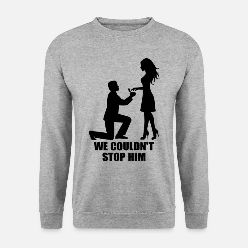 Junggeselle Junggesellenabschied - Unisex Pullover - Weißgrau meliert