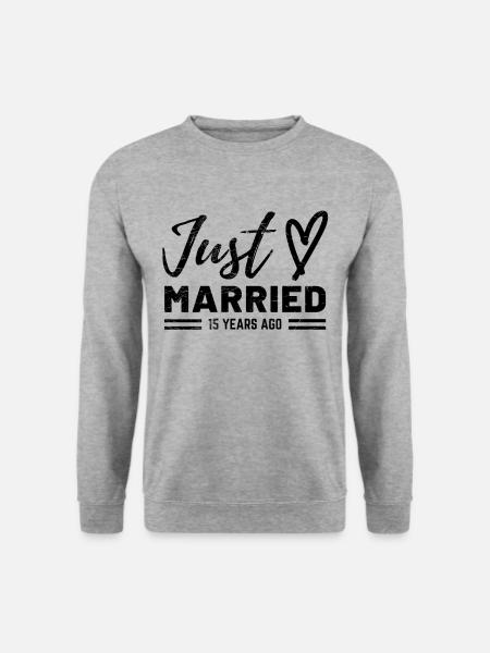 15th wedding anniversary - Unisex Sweatshirt - salt & pepper