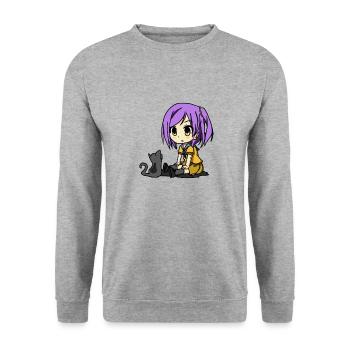 Kiddy caddy - Unisex Sweatshirt - salt & pepper - Front - Alina (178cm) & Michal (187cm)