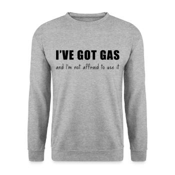 Gas - Unisex Sweatshirt - salt & pepper - Front - Alina (178cm) & Michal (187cm)
