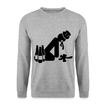Bachelor Party Crew Member 2 - Sweat-shirt Unisexe - gris chiné - Devant - Alina (178cm) & Michal (187cm)