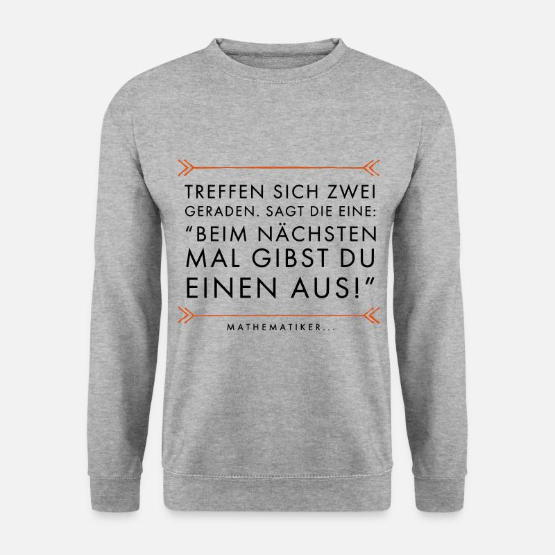 treffen sich zwei geraden - Unisex Pullover - Weißgrau meliert