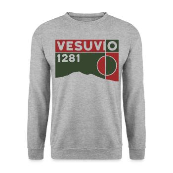Wandern Vesuv Vesuvio Neapel Vulkan Berg Souvenir - Unisex Pullover - Weißgrau meliert - Vorne - Alina (178cm) & Michal (187cm)
