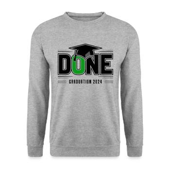 Graduating Class of 2024 Graduation Ceremony School - Unisex Sweatshirt - salt & pepper - Front - Alina (178cm) & Michal (187cm)