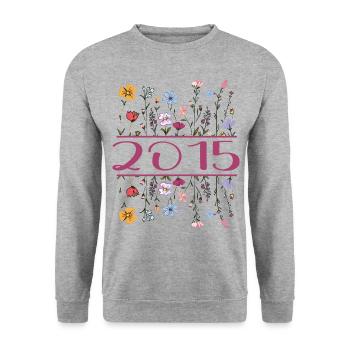 2015 Légendaire Depuis 2015 Anniversaire 2015 Femmes - Sweat-shirt Unisexe - gris chiné - Devant - Alina (178cm) & Michal (187cm)