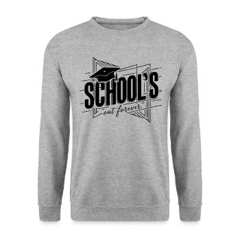 L’école Schulabschluss Abschlussfeier est terminée pour toujours - Sweat-shirt Unisexe - gris chiné - Devant - Alina (178cm) & Michal (187cm)