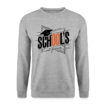 L’école Schulabschluss Abschlussfeier est terminée pour toujours - Sweat-shirt Unisexe - gris chiné - Devant - Alina (178cm) & Michal (187cm)