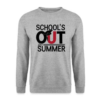 L’école Sommerferien Schulende est sortie pour l’été - Sweat-shirt Unisexe - gris chiné - Devant - Alina (178cm) & Michal (187cm)