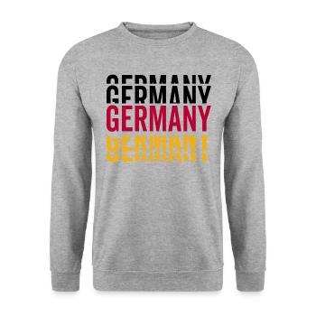 Germany Germany Lettering National Team - Unisex Sweatshirt - salt & pepper - Front - Alina (178cm) & Michal (187cm)