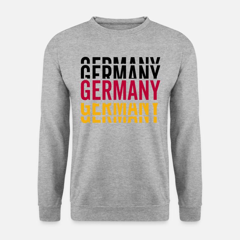 Germany Deutschland Schriftzug Nationalmannschaft - Unisex Pullover - Weißgrau meliert