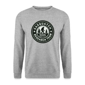 Official Bigfoot Sasquatch Research Team - Unisex Sweatshirt - salt & pepper - Front - Alina (178cm) & Michal (187cm)