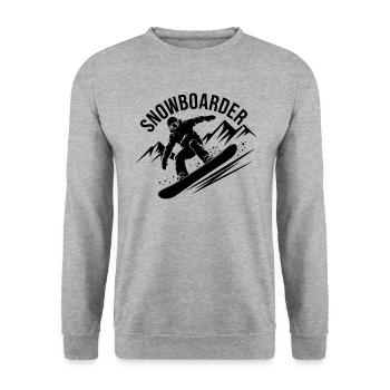Snowboard Snowboarder Snowboard Sports d’hiver - Sweat-shirt Unisexe - gris chiné - Devant - Alina (178cm) & Michal (187cm)