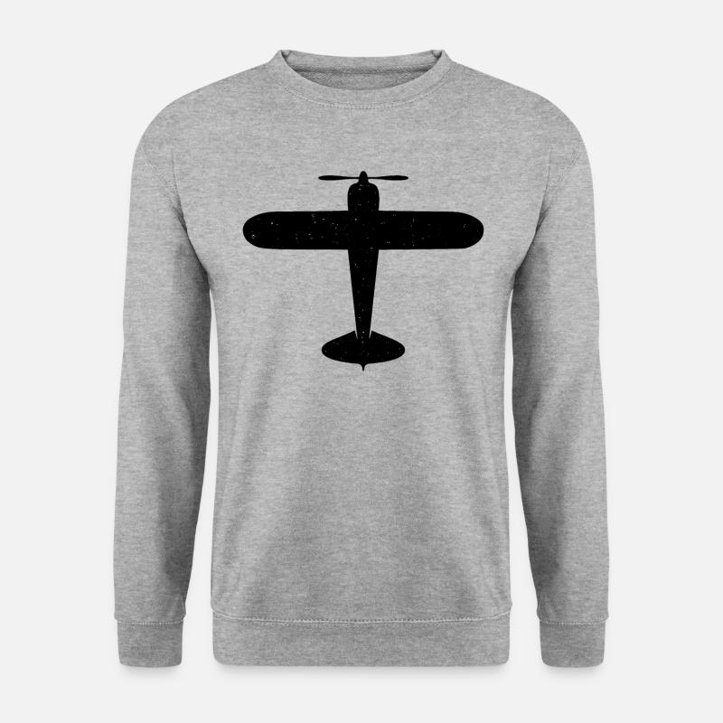 Airplane Propeller Plane Flying - Unisex Sweatshirt - salt & pepper
