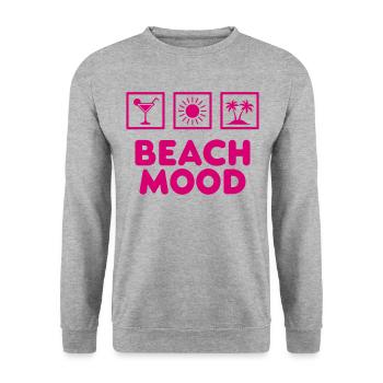 Beach Mood Summer Sun Sea Cocktail - Unisex Sweatshirt - salt & pepper - Front - Alina (178cm) & Michal (187cm)