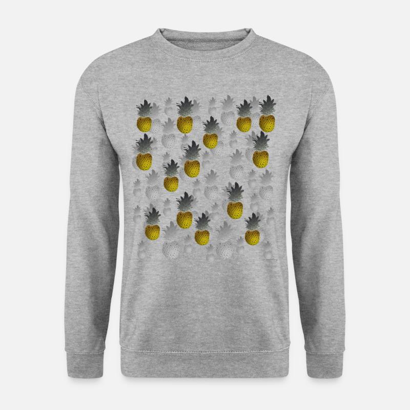 ananas - Unisex Pullover - Weißgrau meliert