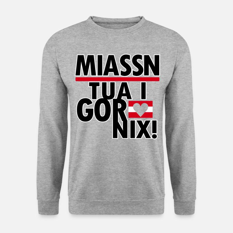 Austrian dialect Styrian - Unisex Sweatshirt - salt & pepper