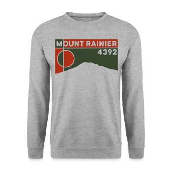 Mount Rainier Besteigen Vulkan Washington Geschenk - Unisex Pullover - Weißgrau meliert - Vorne - Alina (178cm) & Michal (187cm)
