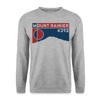 Mount Rainier Hiking Climb Keepsake Gift - Unisex Sweatshirt - salt & pepper - Front - Alina (178cm) & Michal (187cm)