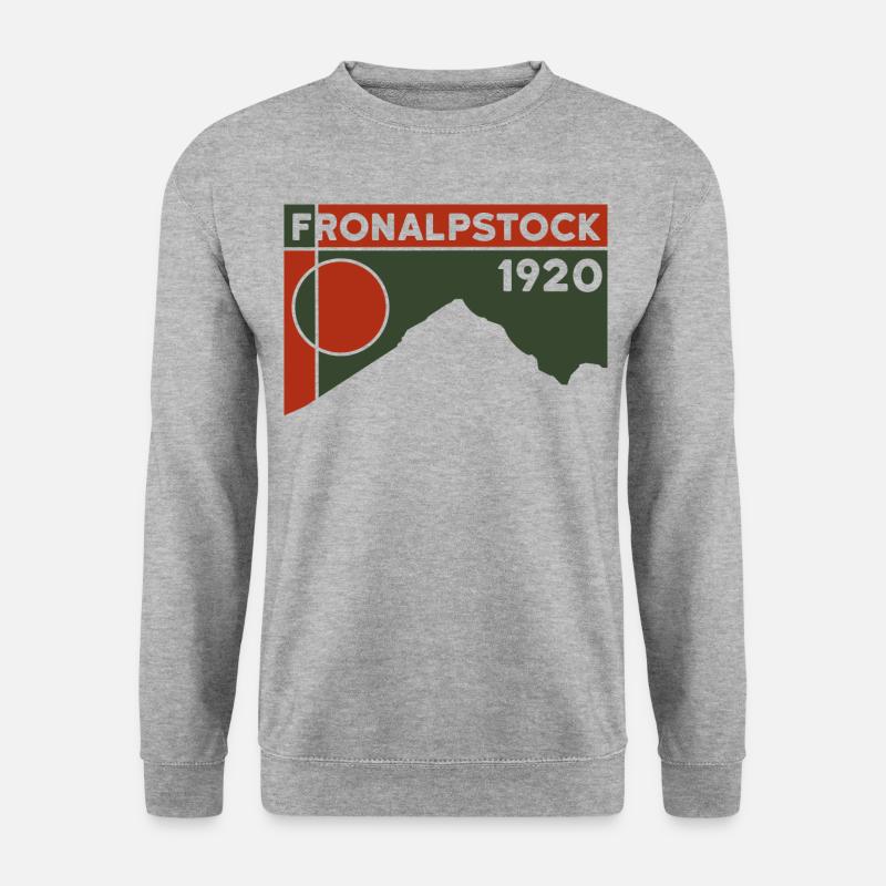 Fronalpstock Wandern Wanderung Vierwaldstättersee - Unisex Pullover - Weißgrau meliert