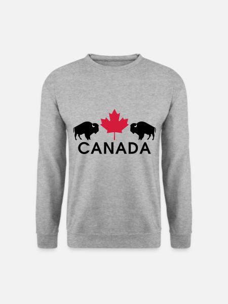 Kanada - Unisex Pullover - Weißgrau meliert