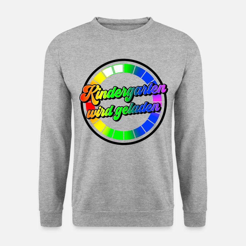 Kindergarten wird geladen - Unisex Pullover - Weißgrau meliert