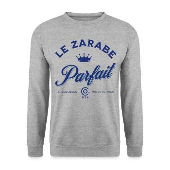 le zarabe parfait - Sweat-shirt Unisexe - gris chiné - Devant - Alina (178cm) & Michal (187cm)