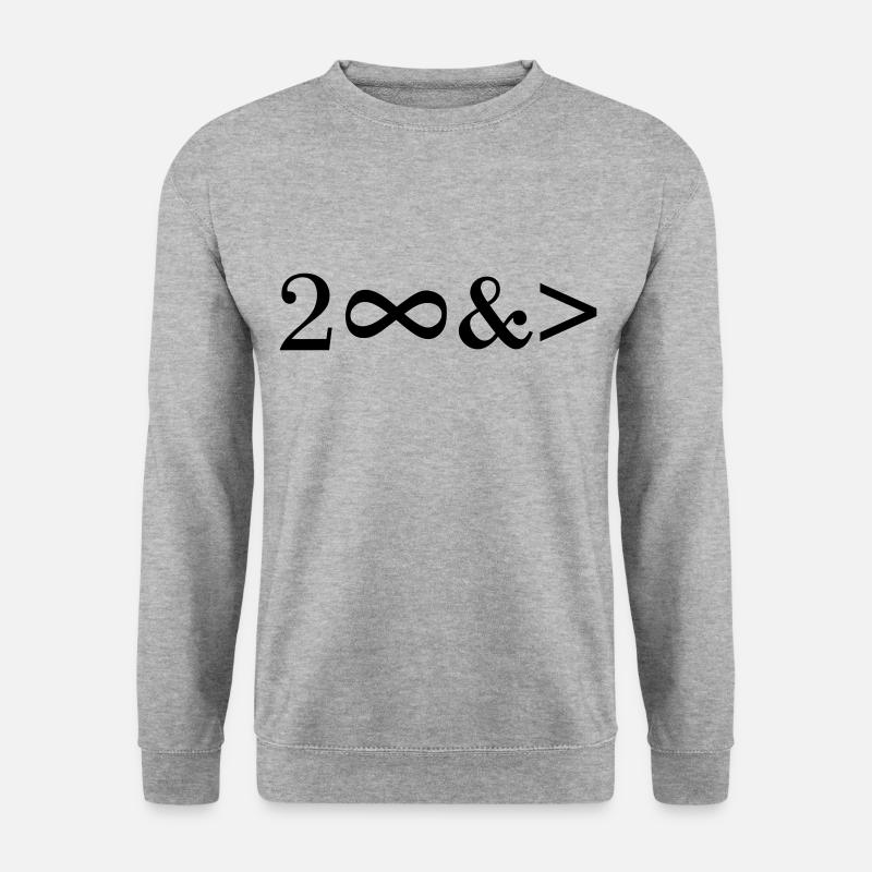 To Infinity and beyond! Love, Valentines Day, Math - Unisex Pullover - Weißgrau meliert