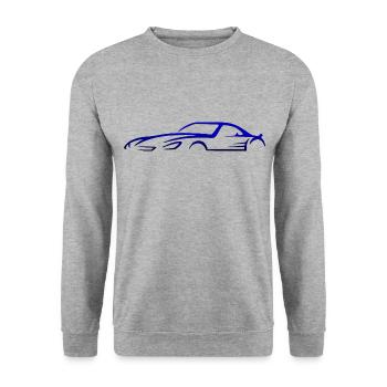 Car Sports Car Silhouette Design - Unisex Sweatshirt - salt & pepper - Front - Alina (178cm) & Michal (187cm)