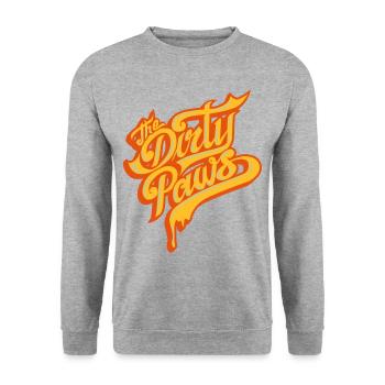 Dirtypaws - Unisex Pullover - Weißgrau meliert - Vorne - Alina (178cm) & Michal (187cm)