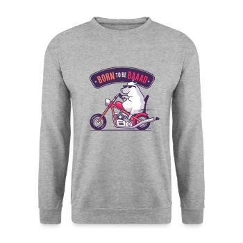 Born to be Bad - Unisex Sweatshirt - salt & pepper - Front - Alina (178cm) & Michal (187cm)