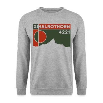 Zinalrothorn High Tour Mountain Tour Souvenir Souvenir - Sweat-shirt Unisexe - gris chiné - Devant - Alina (178cm) & Michal (187cm)