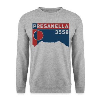 Cima Presanella Glacier Ski Touring High Altitude Hiking - Unisex Sweatshirt - salt & pepper - Front - Alina (178cm) & Michal (187cm)