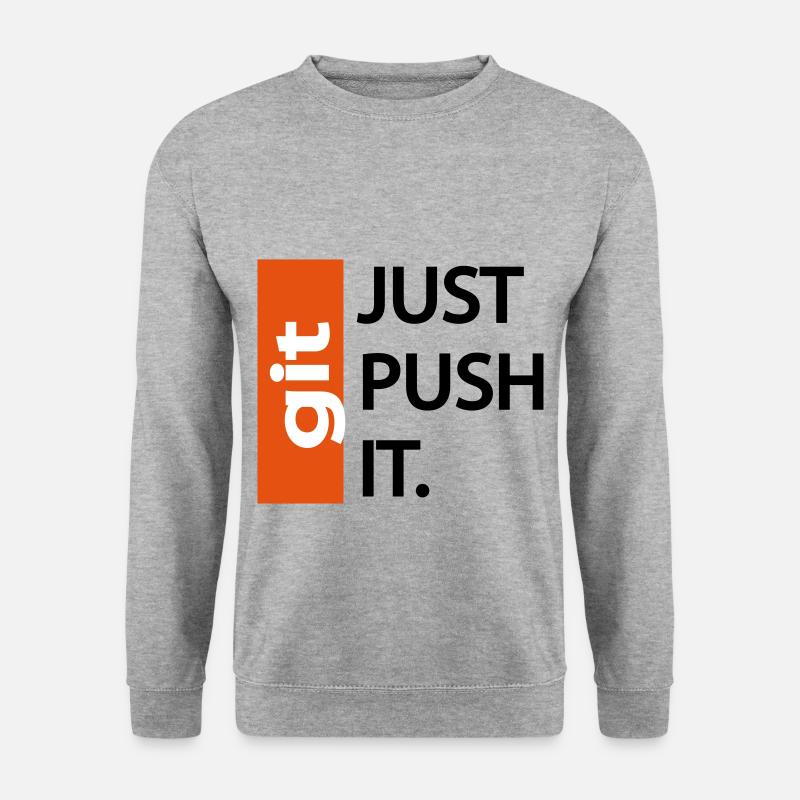 Git Pull - Unisex Pullover - Weißgrau meliert