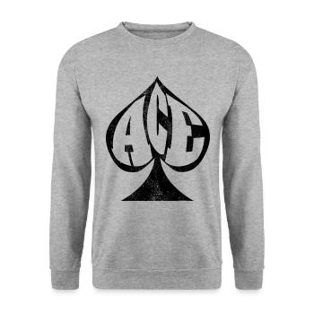 Cartes de poker poker as de pique - Sweat-shirt Unisexe - gris chiné - Devant - Alina (178cm) & Michal (187cm)