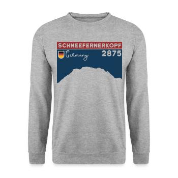 Schneefernerkopf Zugspitze Ascent Souvenir - Unisex Sweatshirt - salt & pepper - Front - Alina (178cm) & Michal (187cm)
